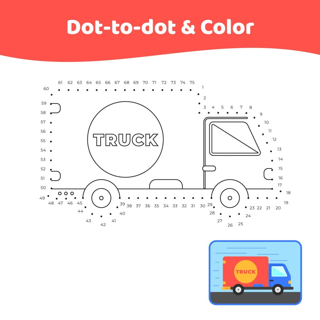 Truck Dot to Dot Page