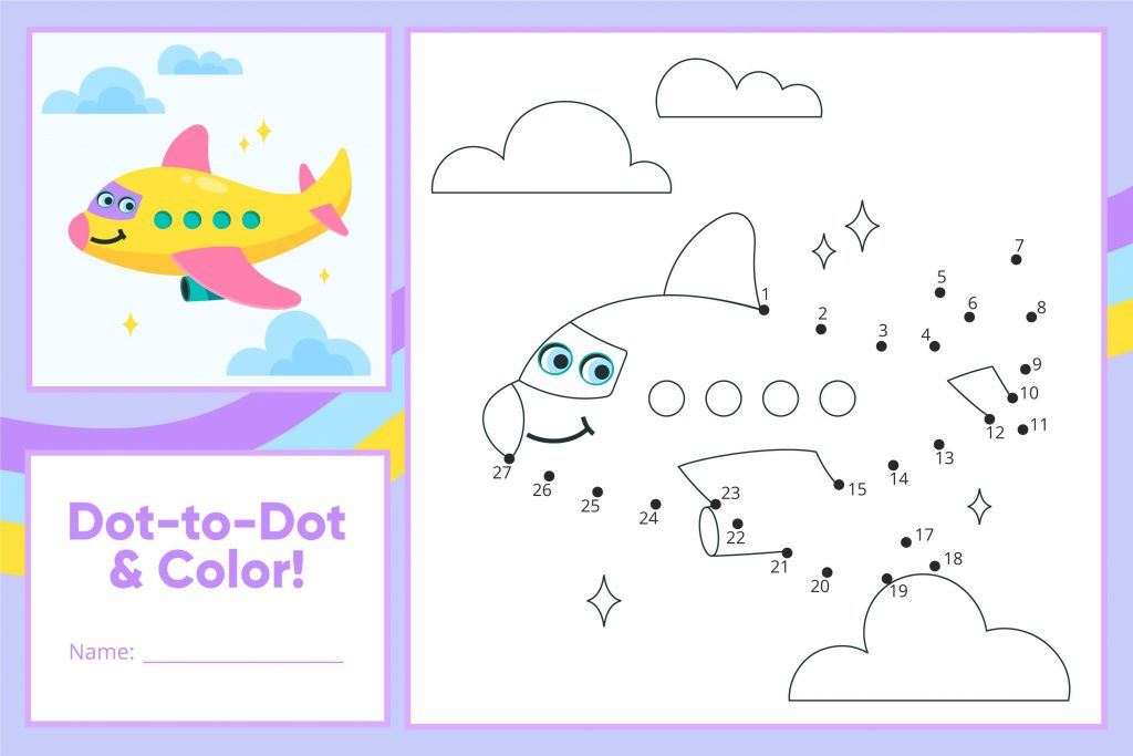 Plane Dot to Dot Sheet