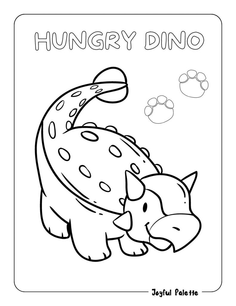 Hungry Dino Coloring Page