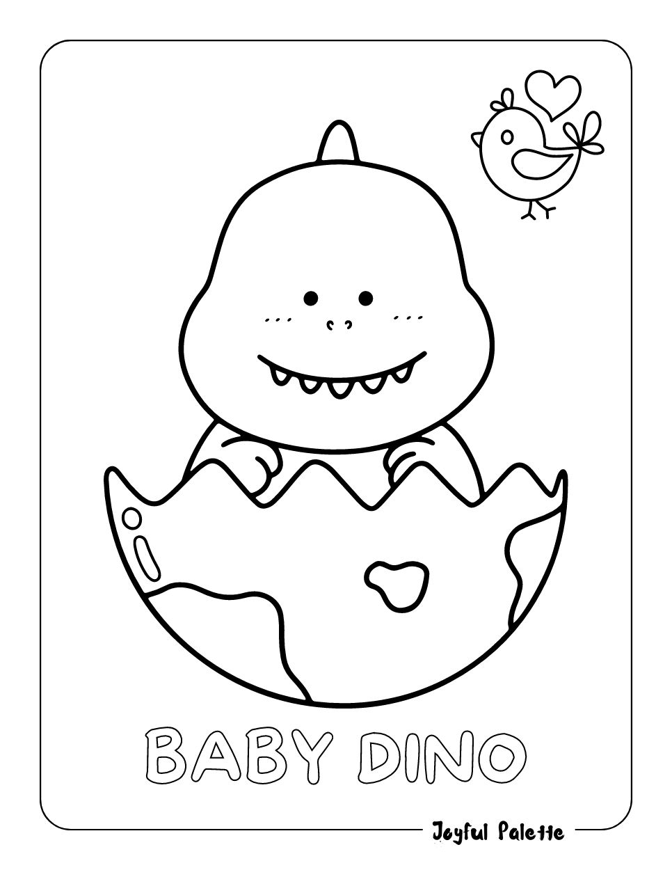 Baby Dino Coloring Page