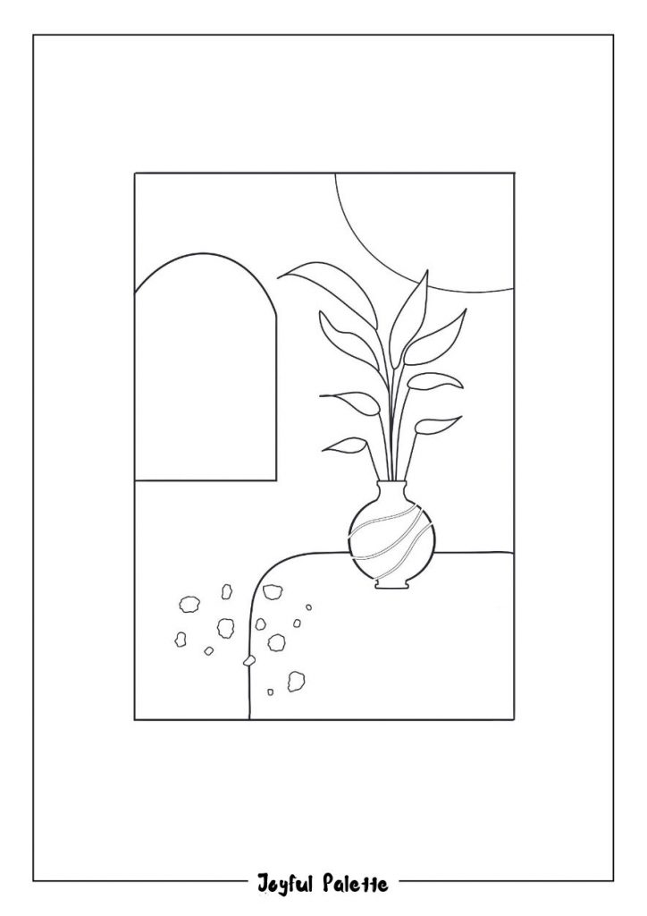 Minimal Adult Coloring Page 
