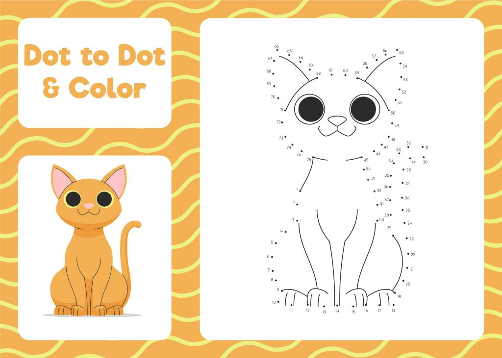 Cat Dot to Dot Page