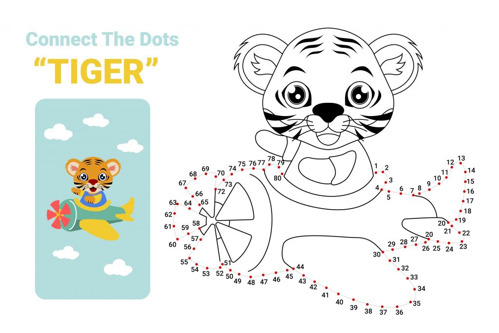 Tiger Dot to Dot Sheet
