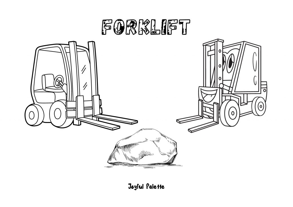 forklift coloring pages