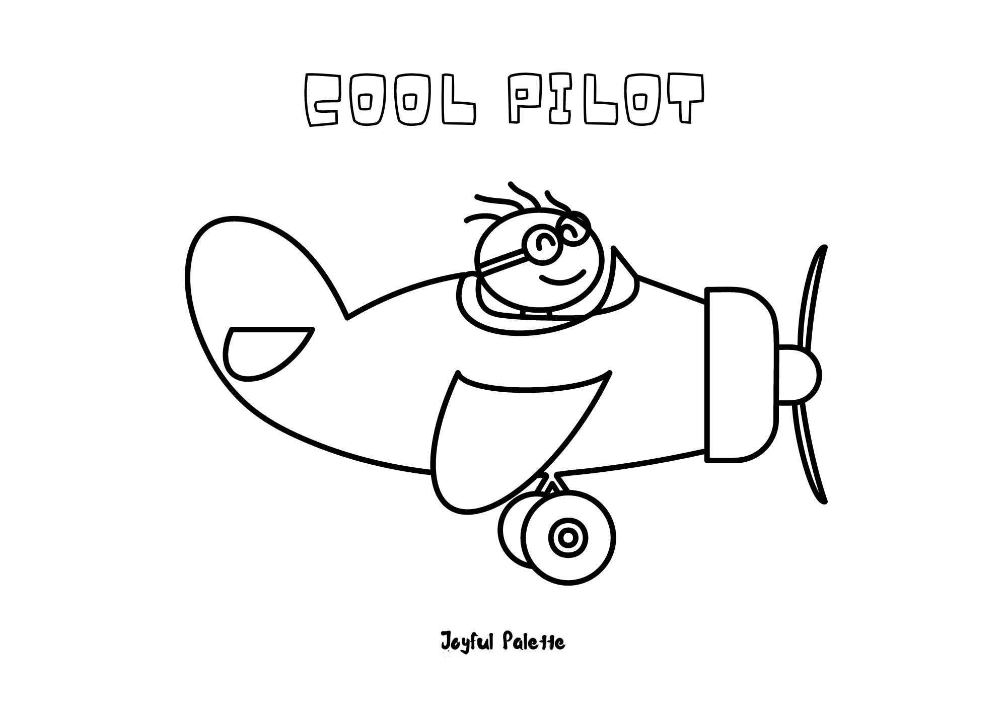 Cool Pilot Coloring Page