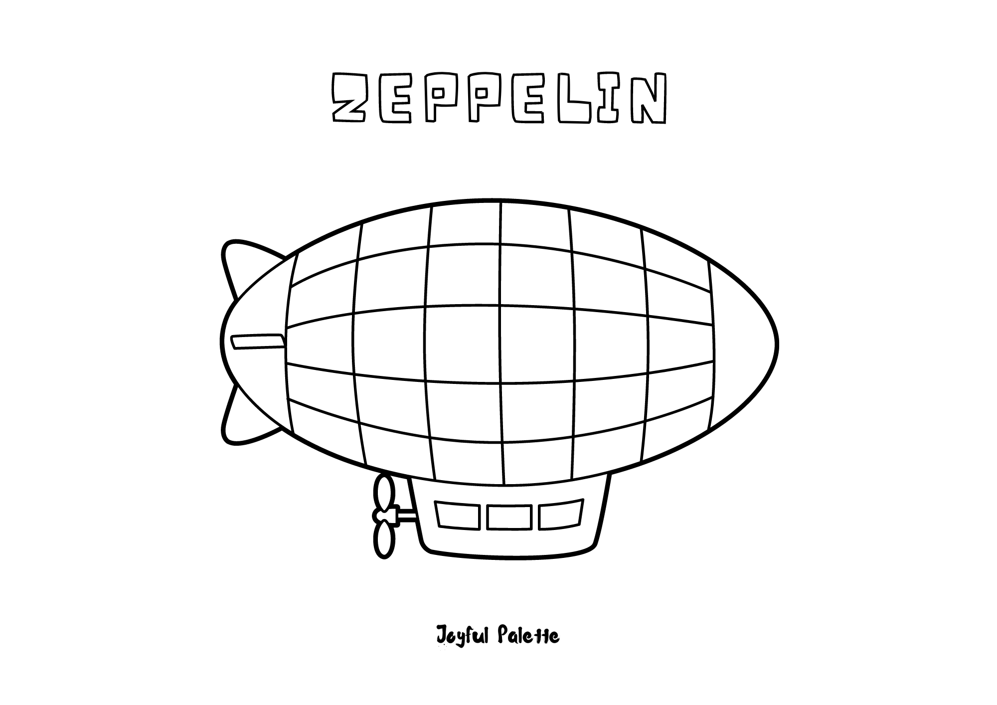 Zeppelin Coloring Page