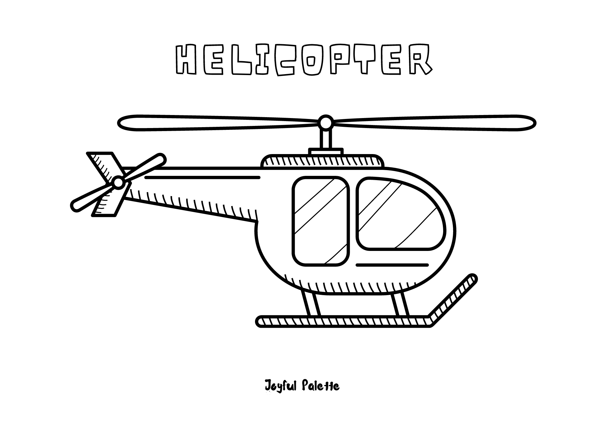Helicopter Coloring Page