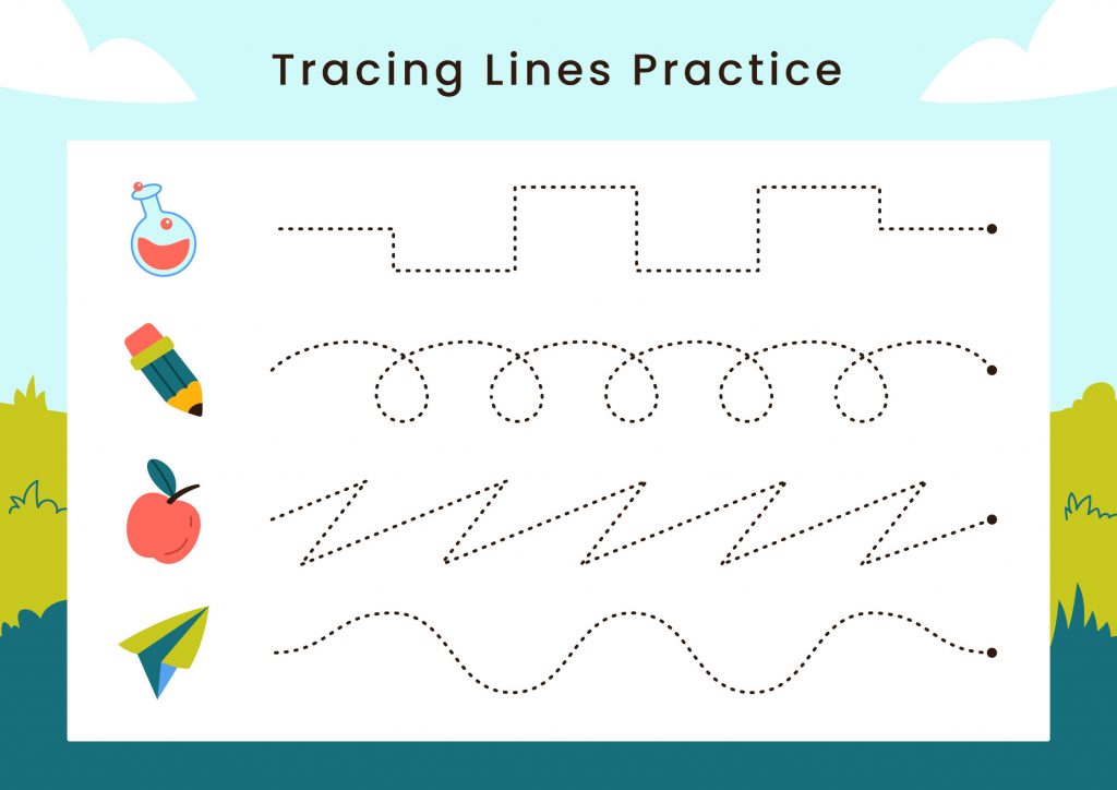 tracing lines preschool