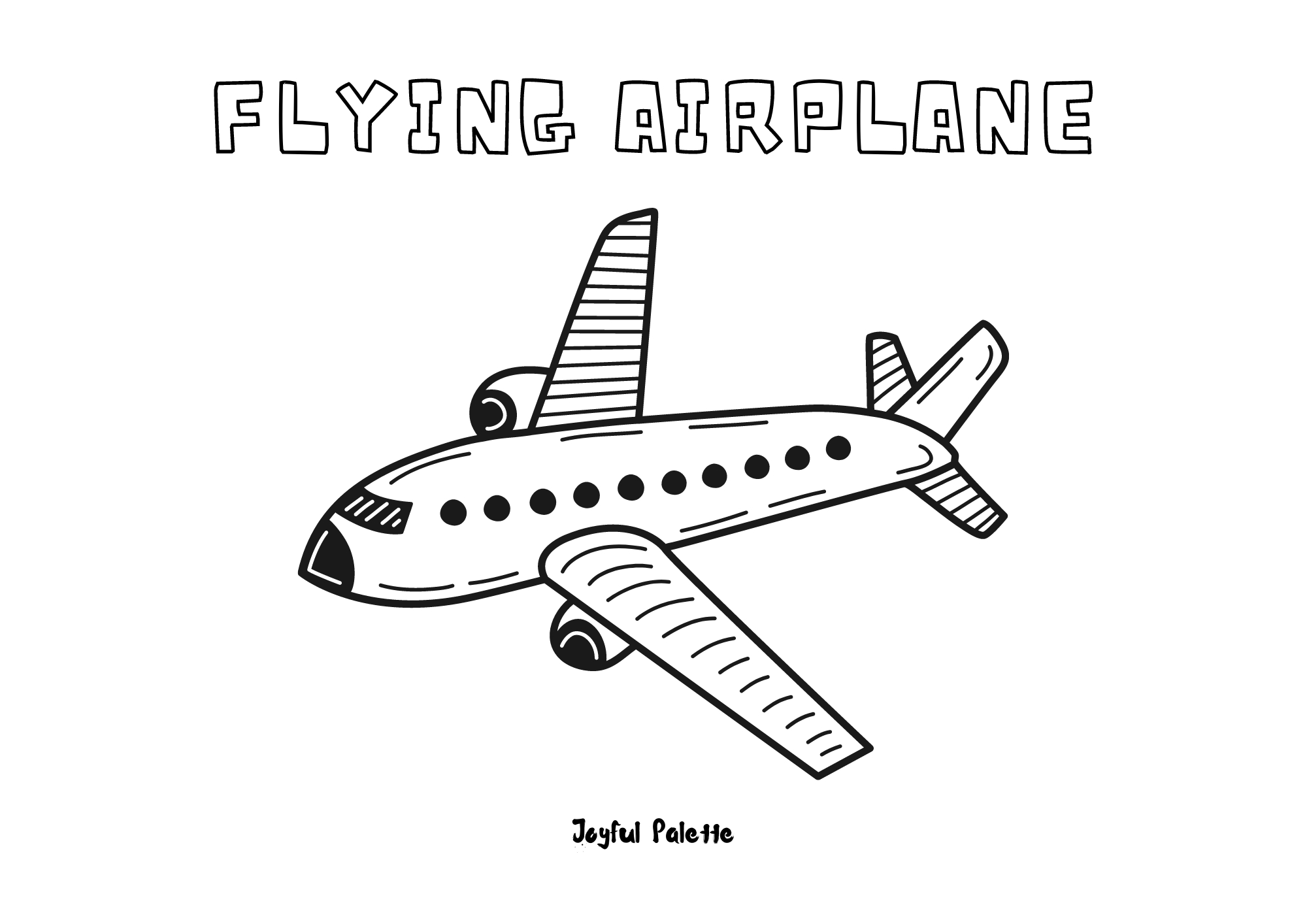 Airplane Coloring Page 
