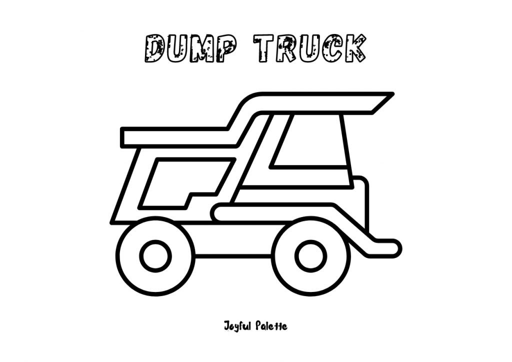 Easy Dump Truck Coloring Page