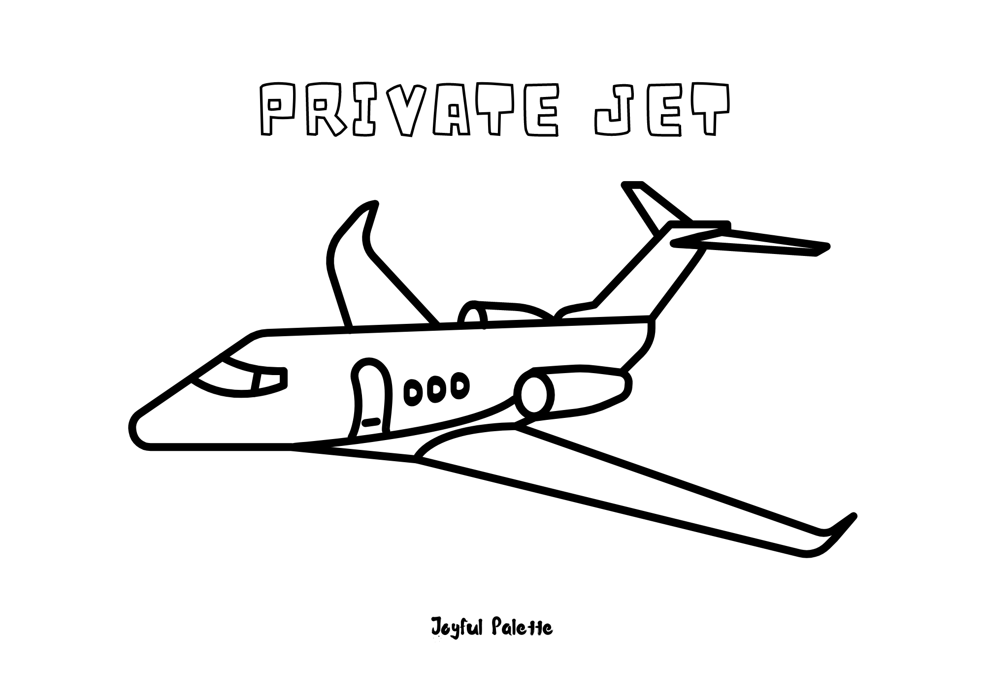 Privat Jet Coloring
