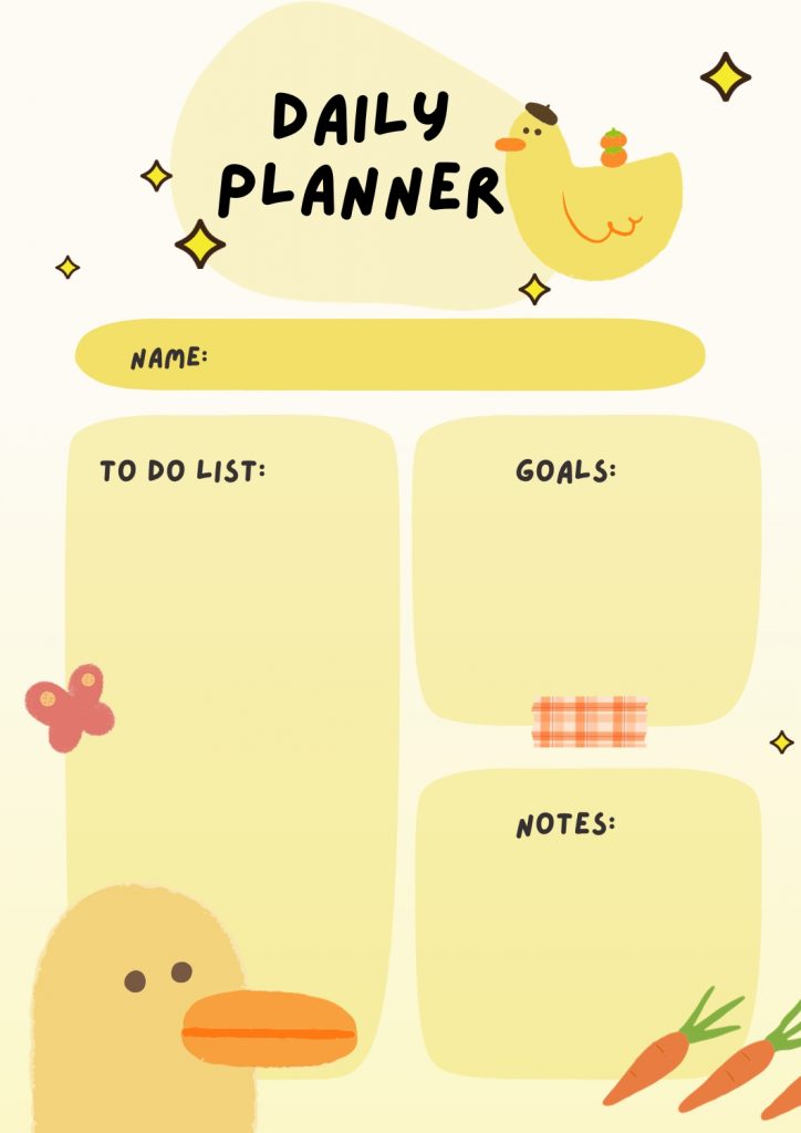 Cute Daily Planner pdf