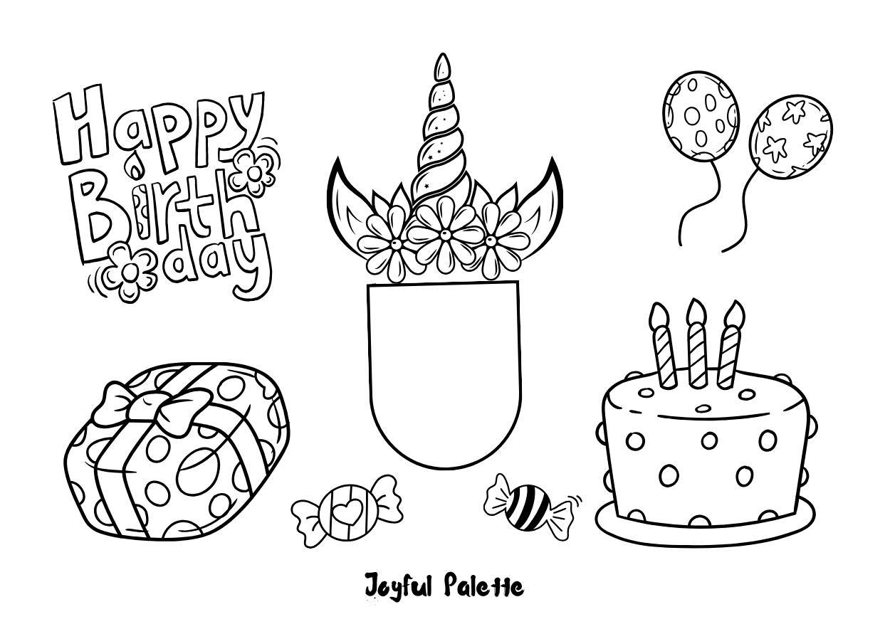 ree printable birthday coloring page