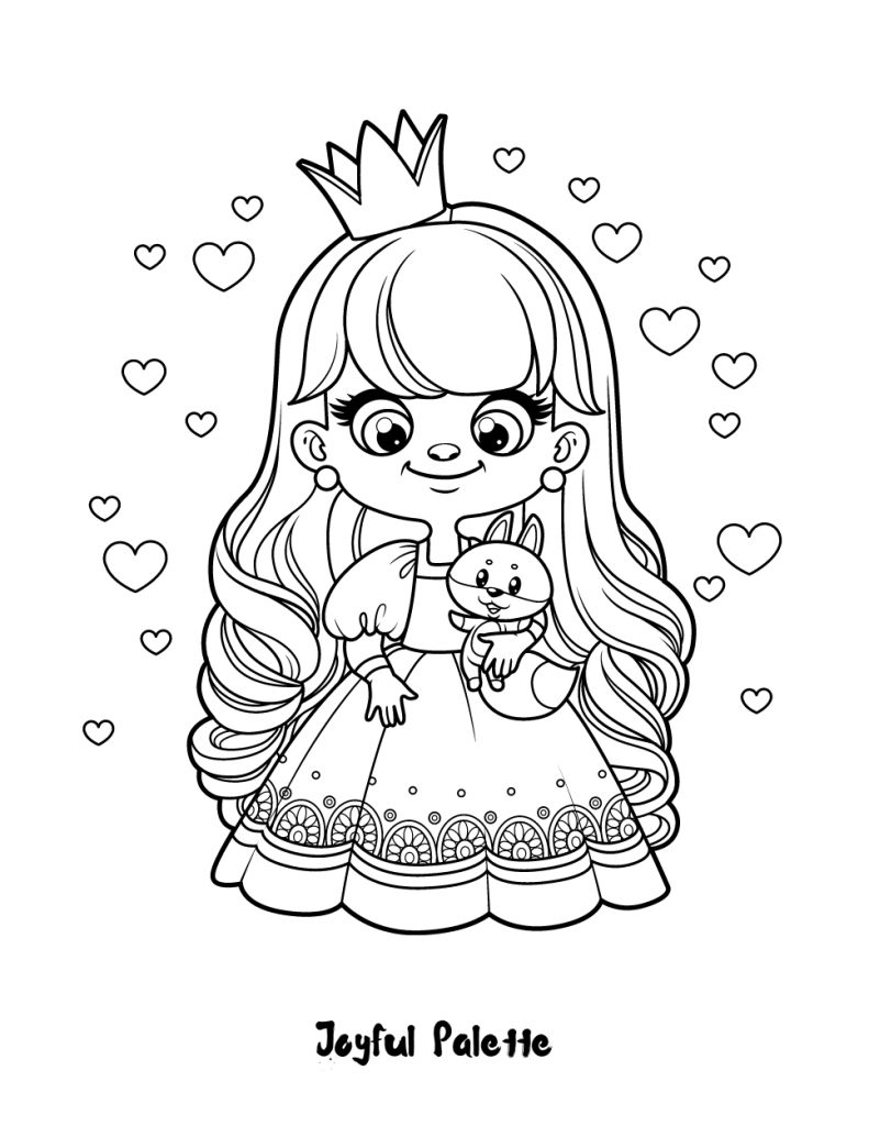 Lovely Princess Coloring Page