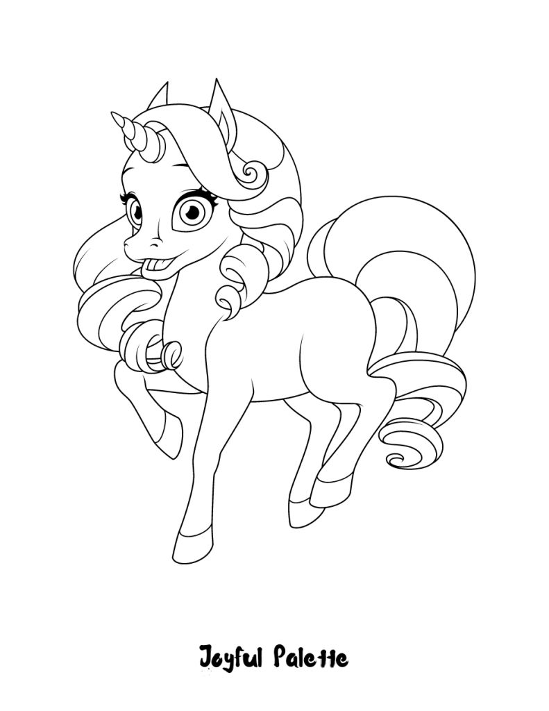 Princess Unicorn Coloring Pages