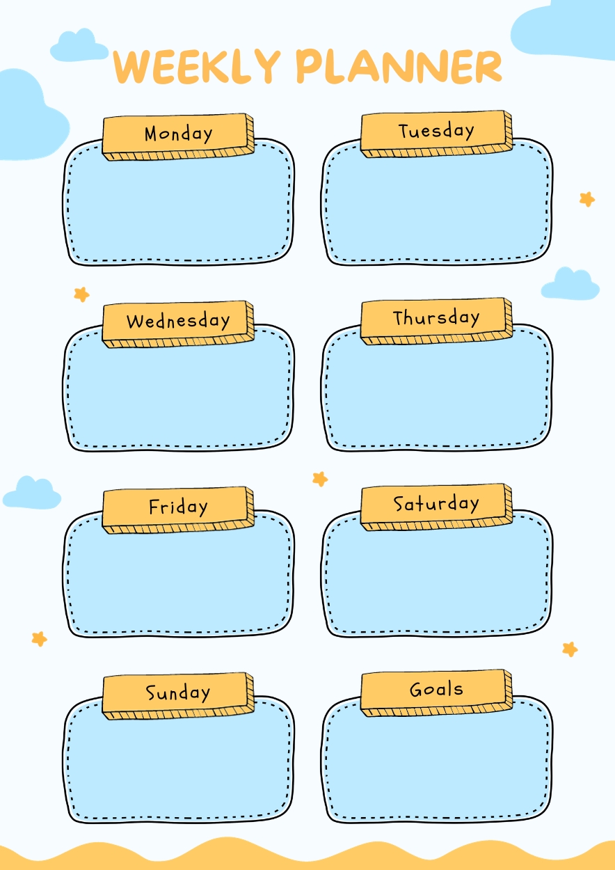 cute weekly planner