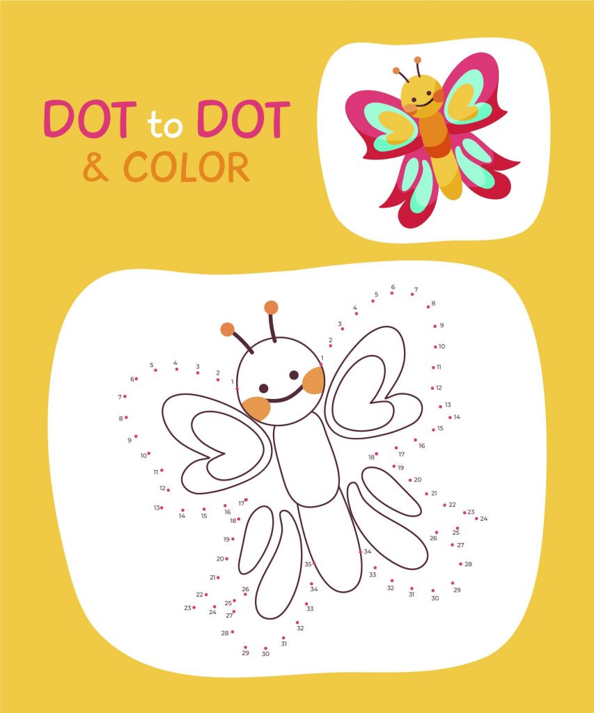 Butterfly Dot to Dot Page