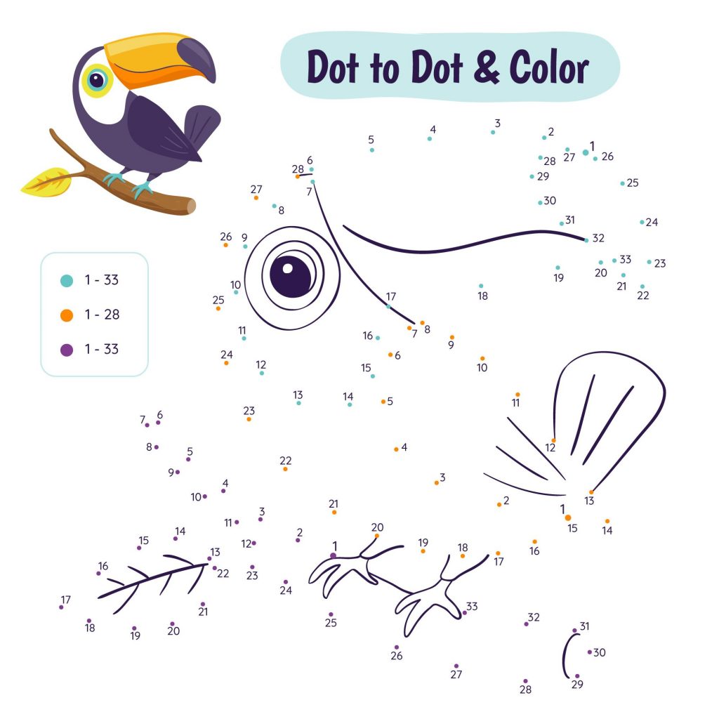 Toucan Dot to Dot Page