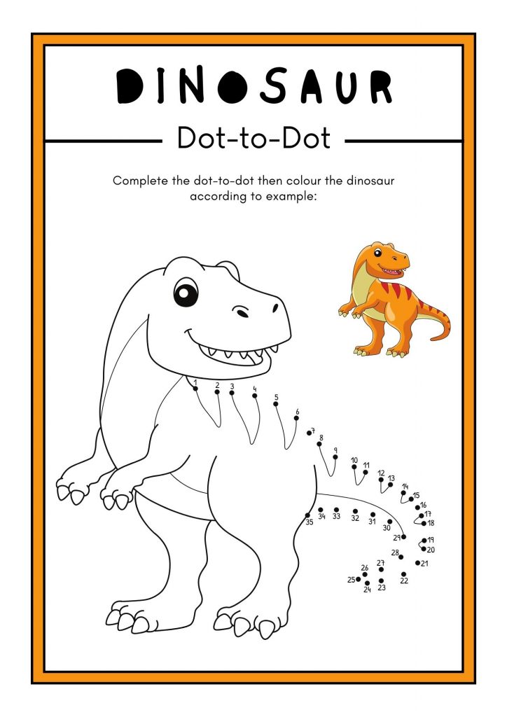 T-Rex Dot to Dot Page