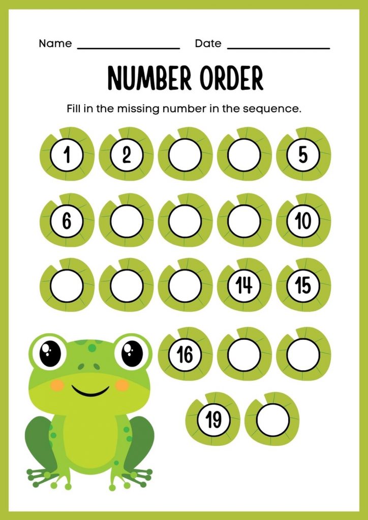 number order worksheet