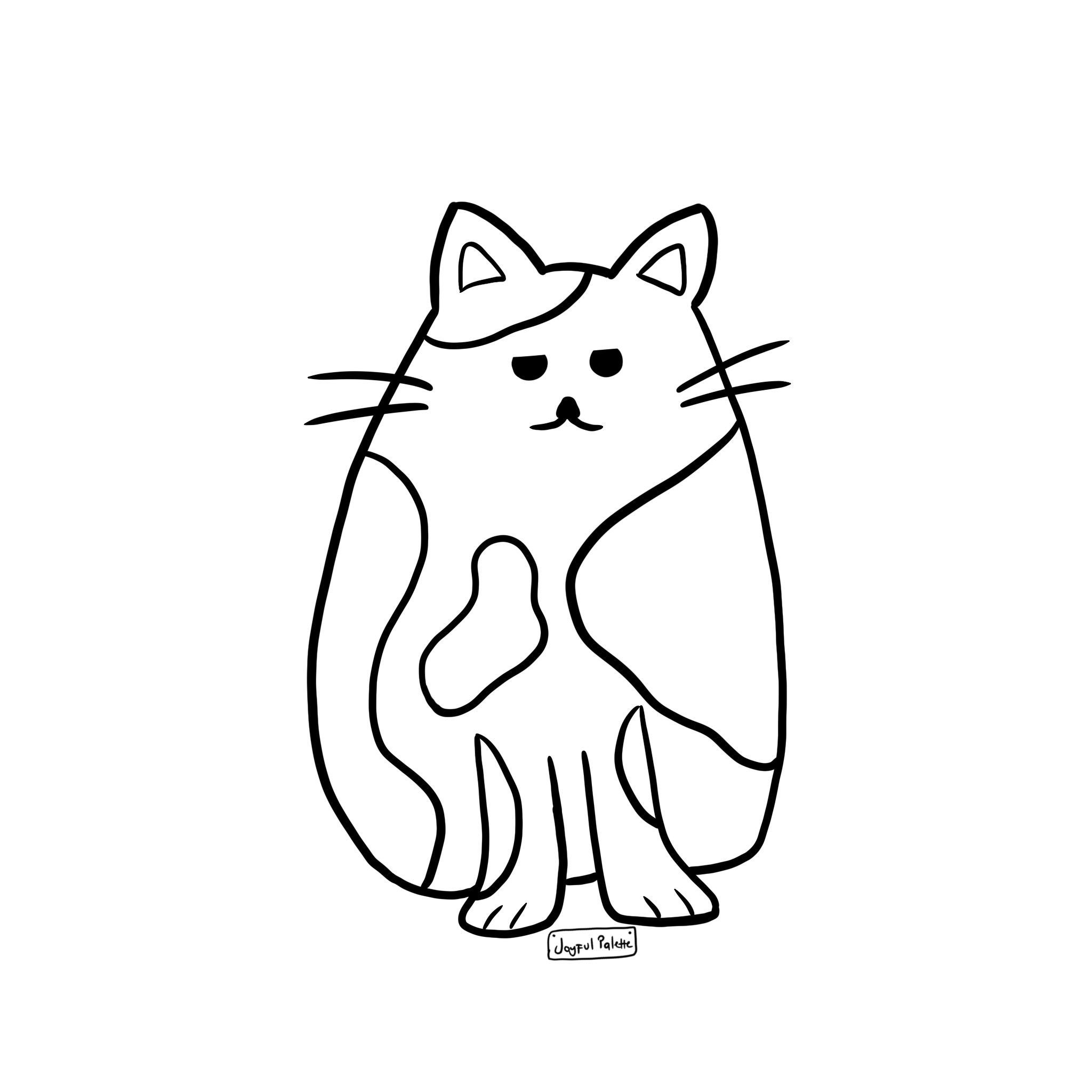 free cat coloring page