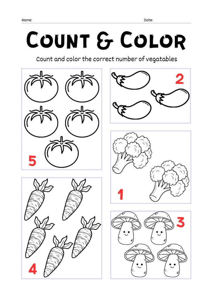 count and color 1-5