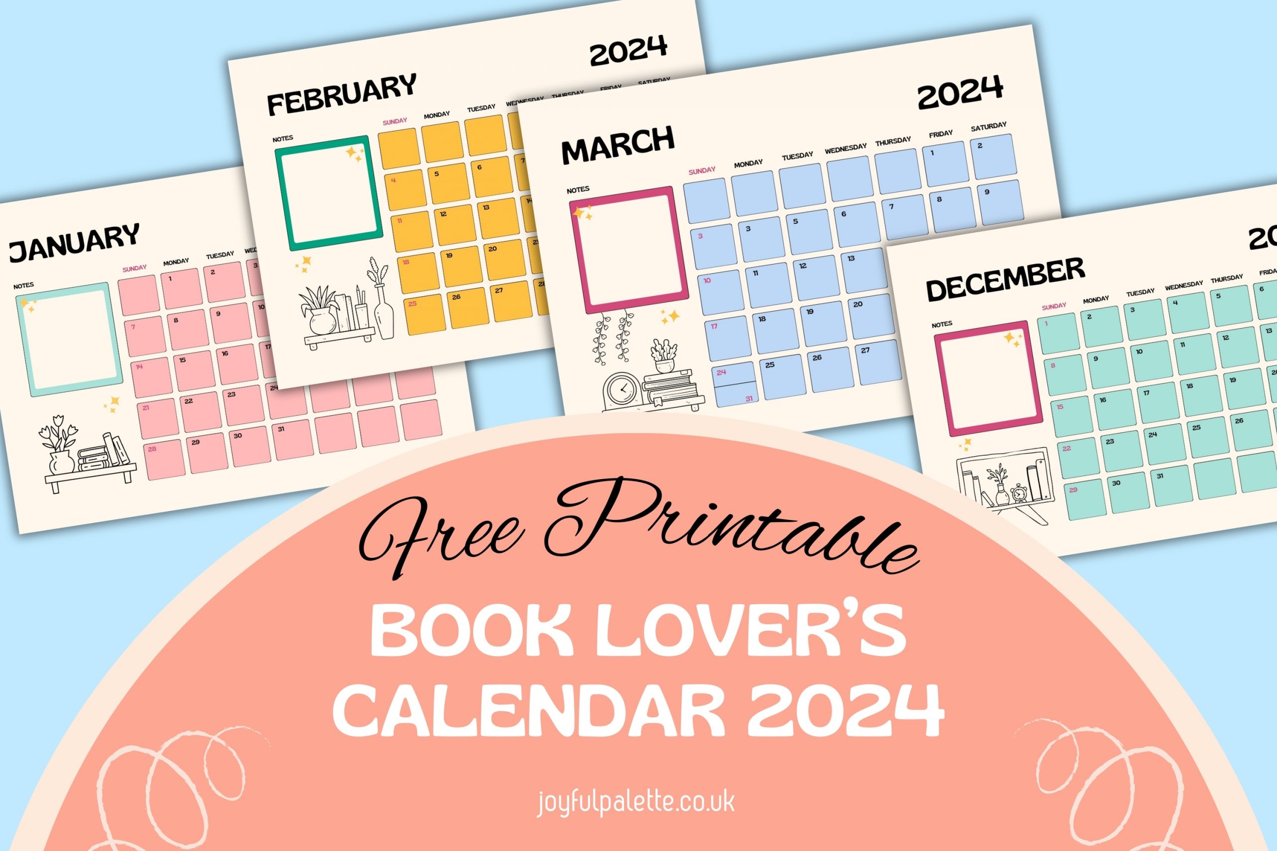 2024 calendar for book lovers