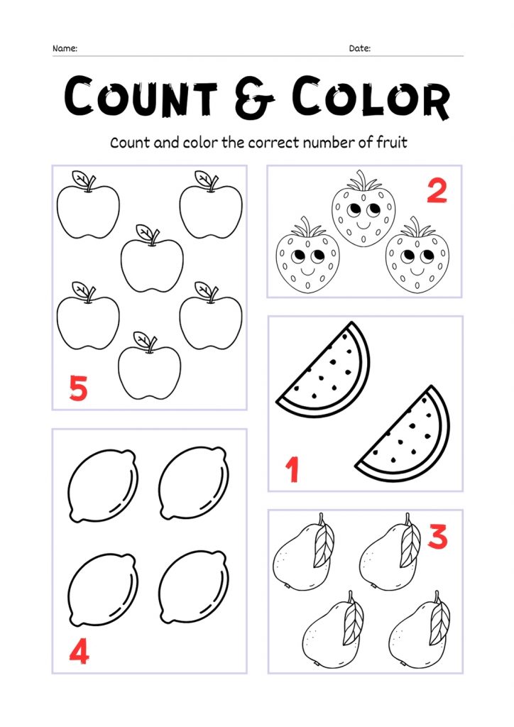 count and color 1-10