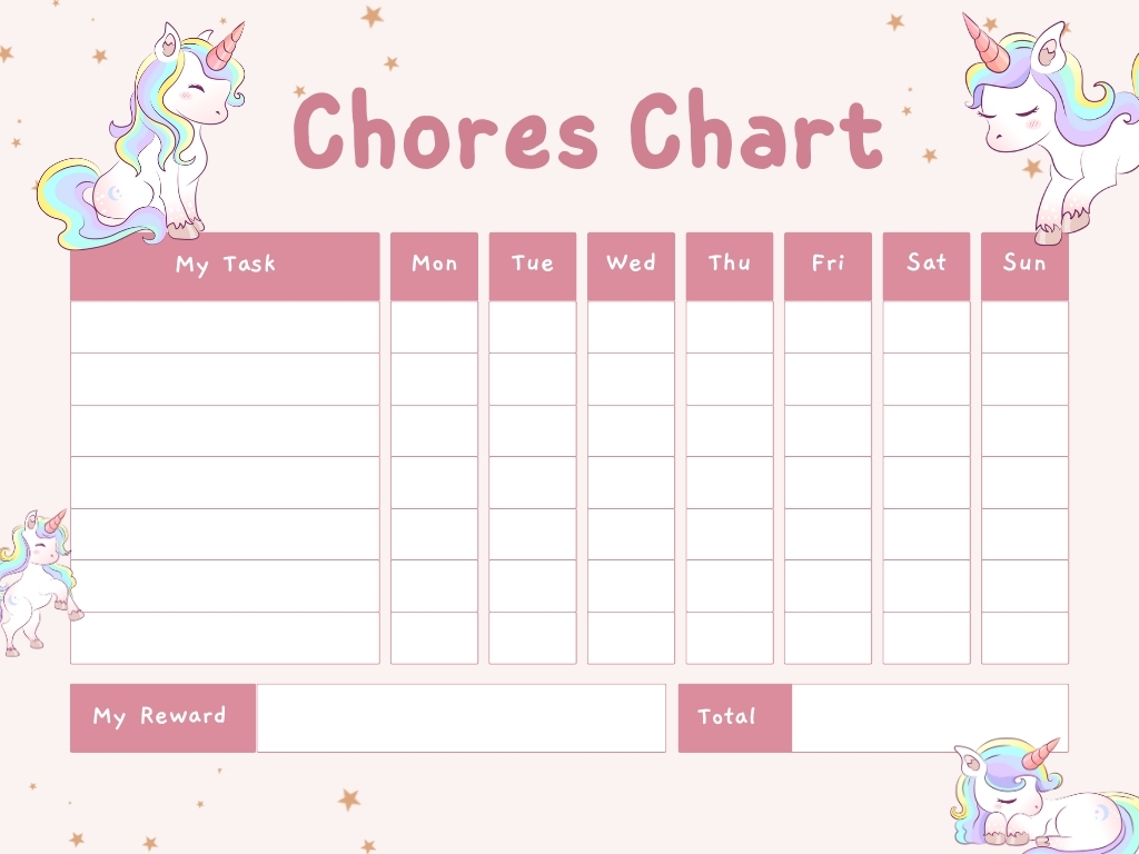 weekly chores chart