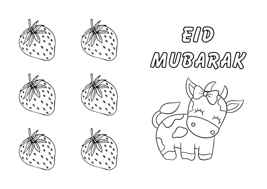 eid mubarak card coloring