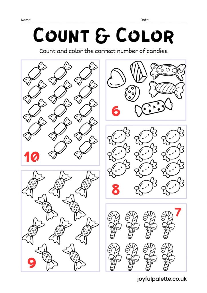 count and color 1-10