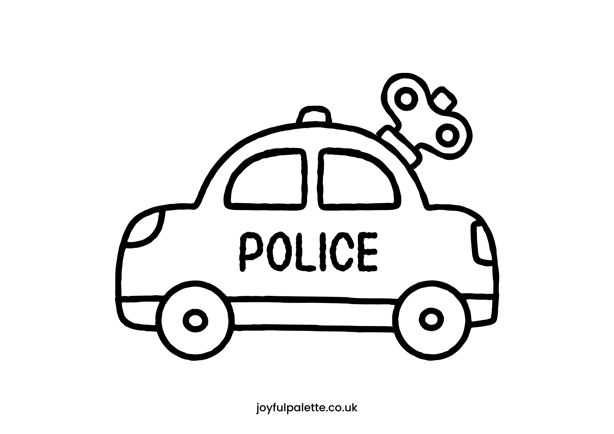 Toy Police Car Coloring Page