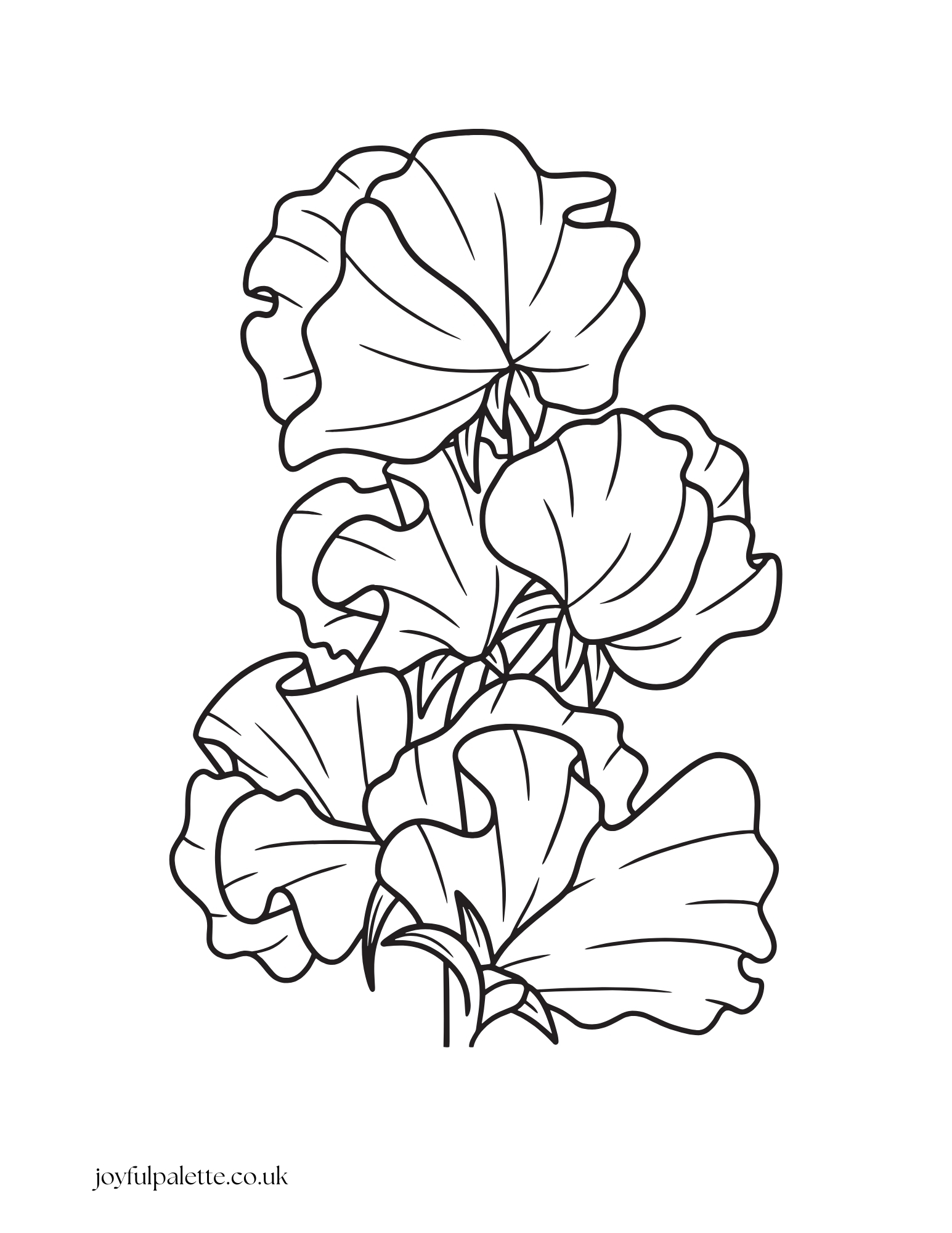 Easy Flower Coloring Pages