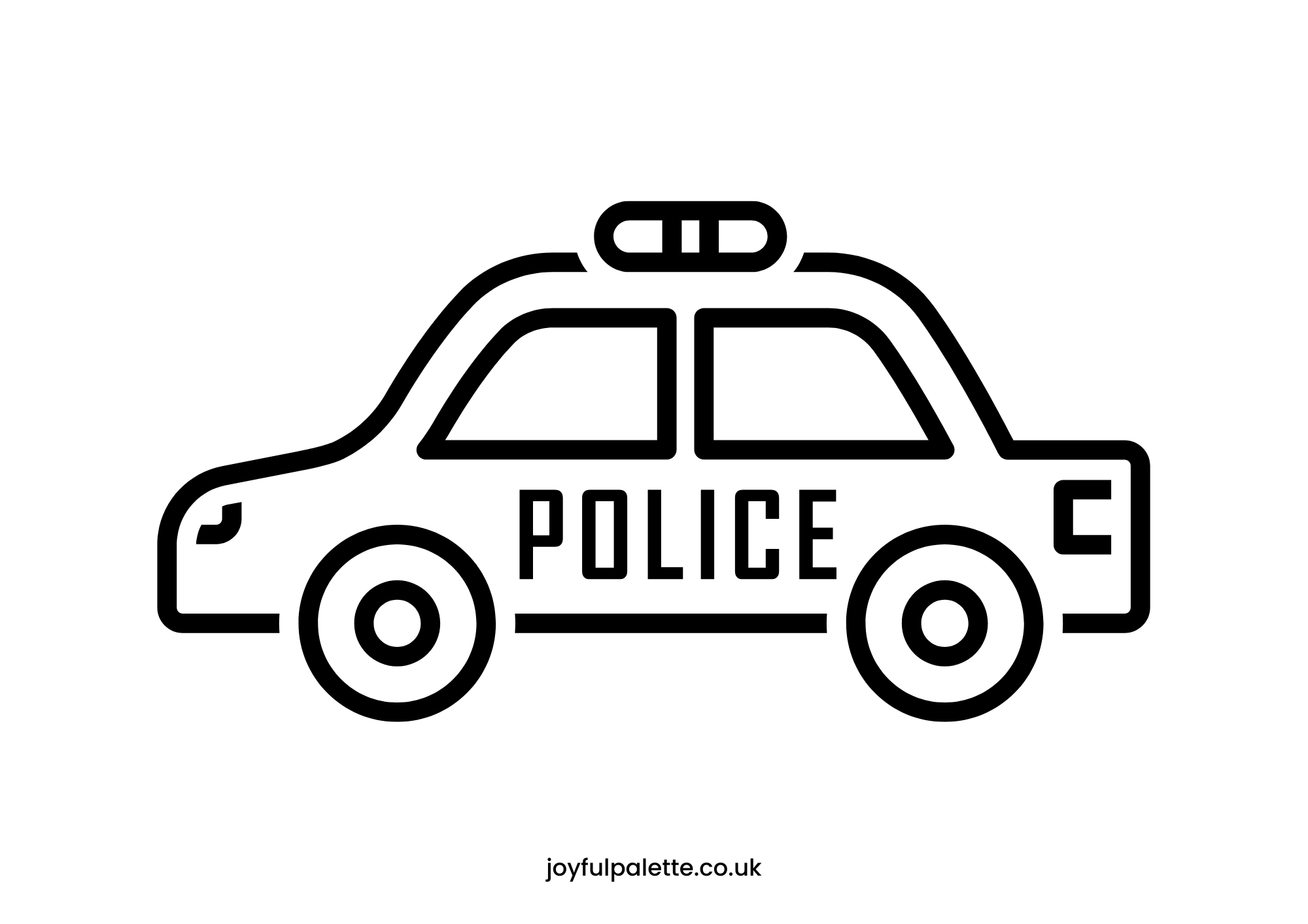 Little Police Car Coloring Page