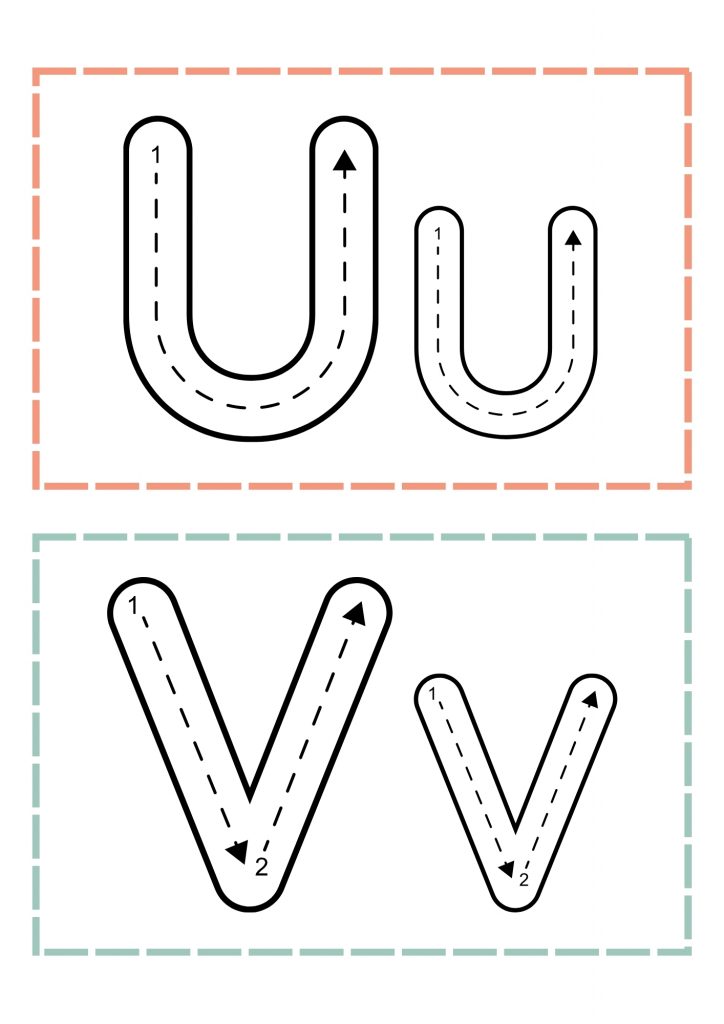 Free Printable Letter U and V