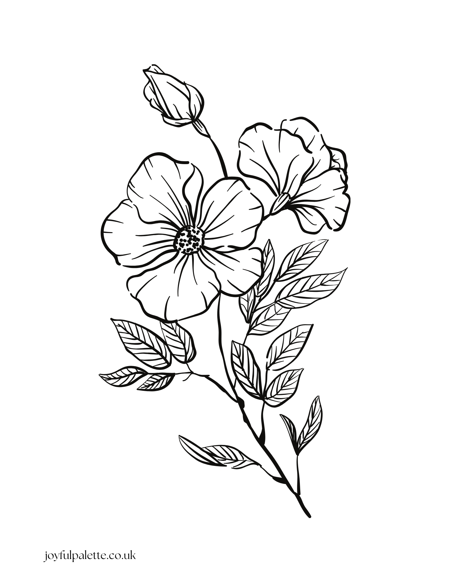 Big Flower Coloring Page