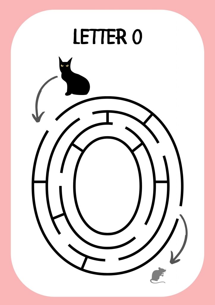 Letter O Maze PDF