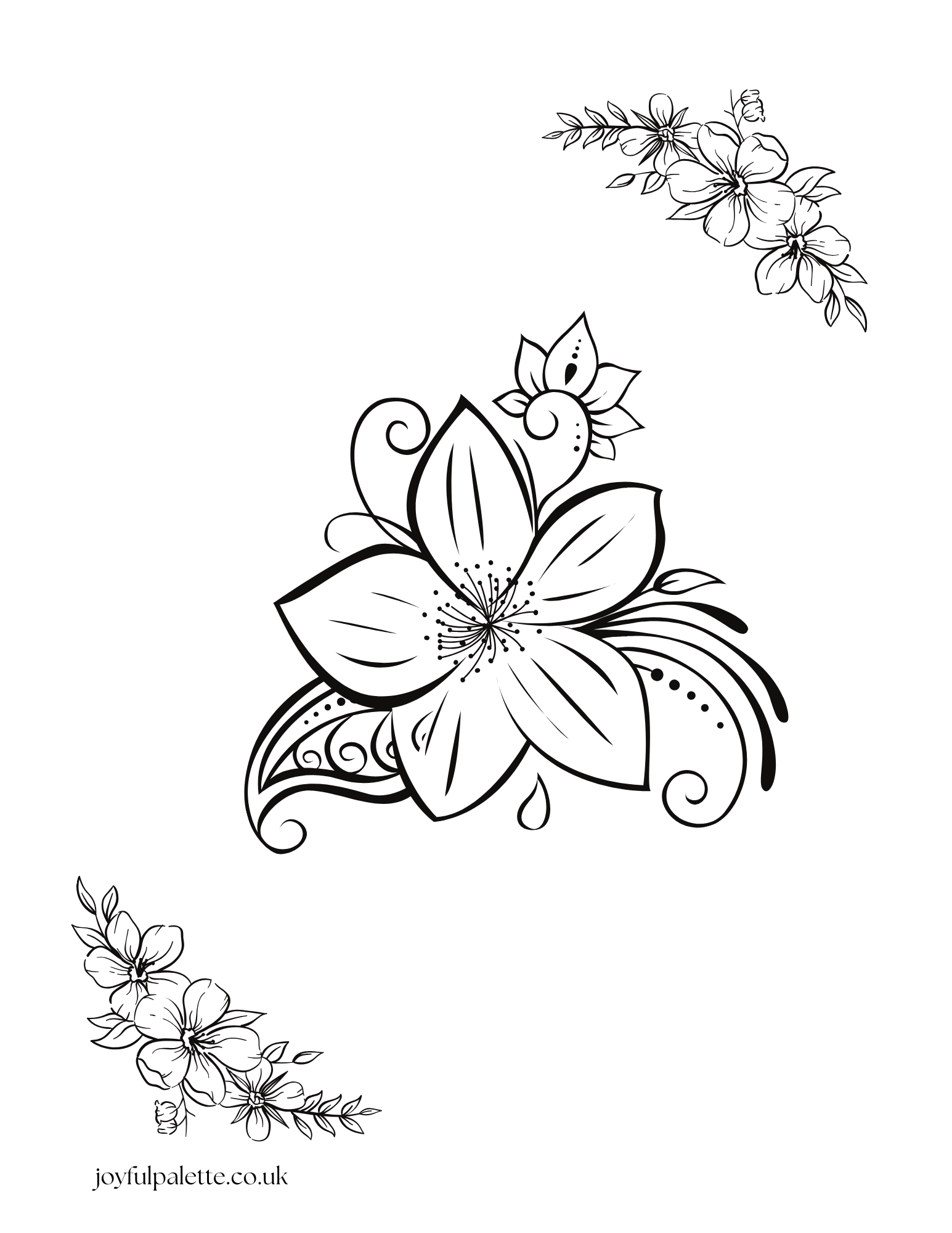 Beautiful Flower Coloring Pages