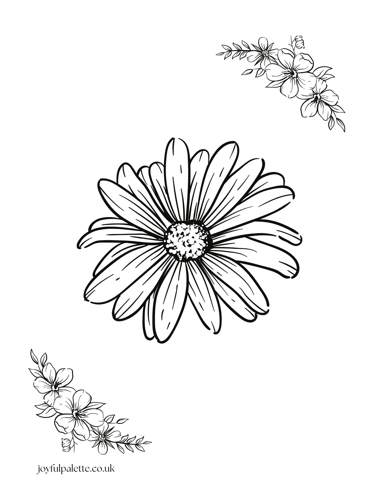 Printable Flower Coloring Pages