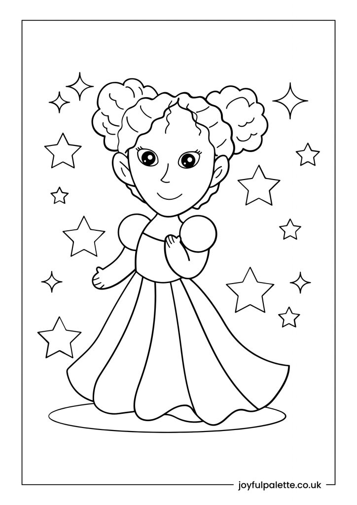 Free Princess Coloring Page
