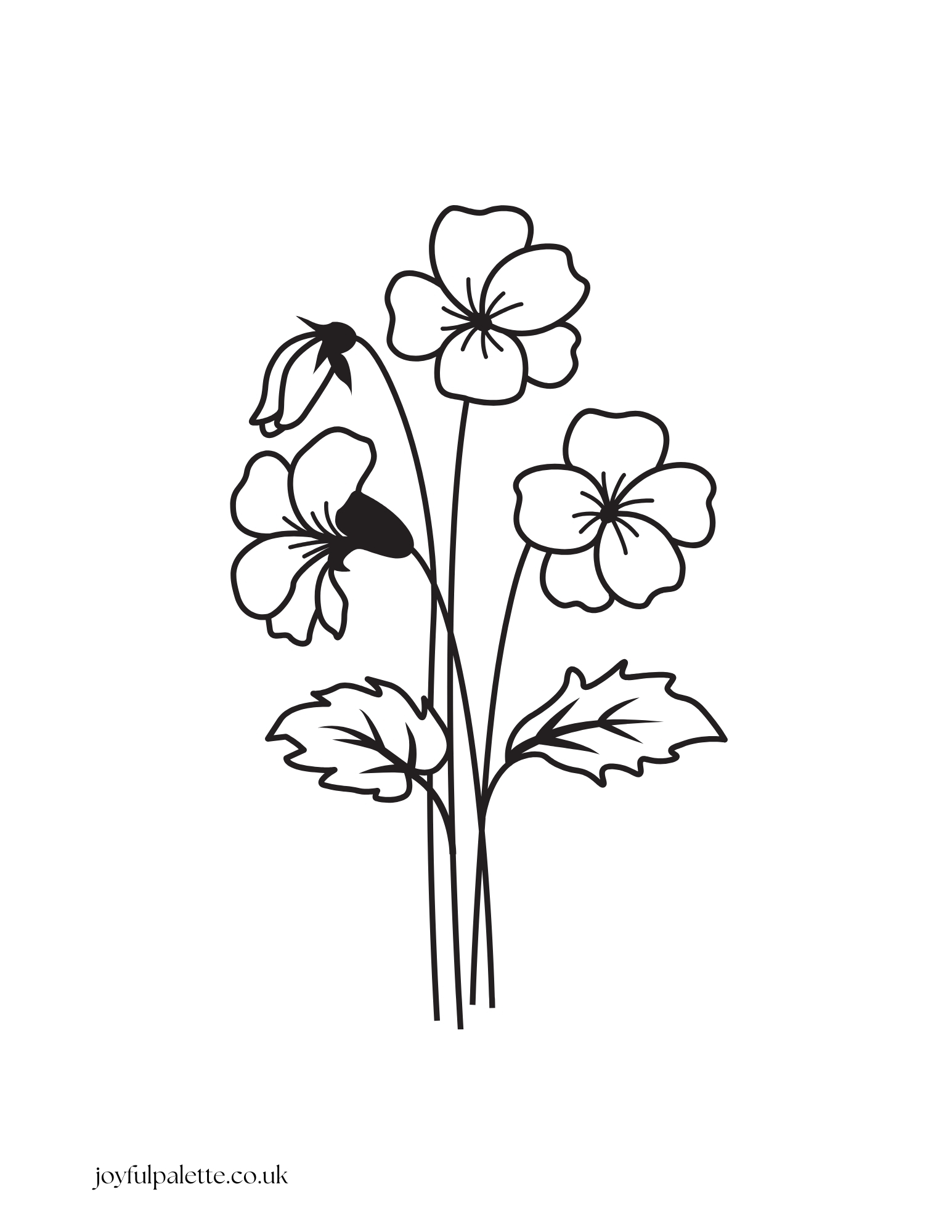 Printable Flower Coloring Pages