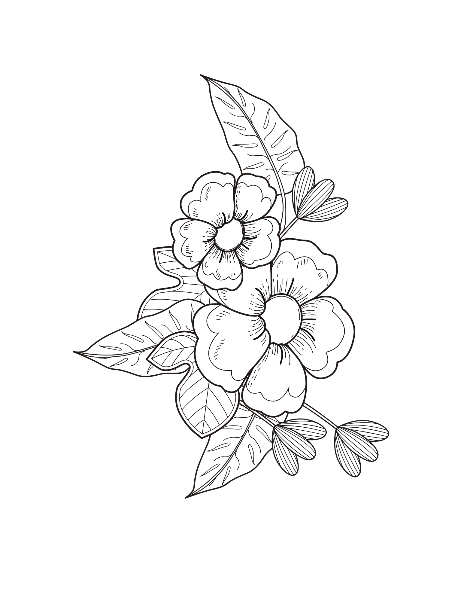 Simple Flower Coloring Page
