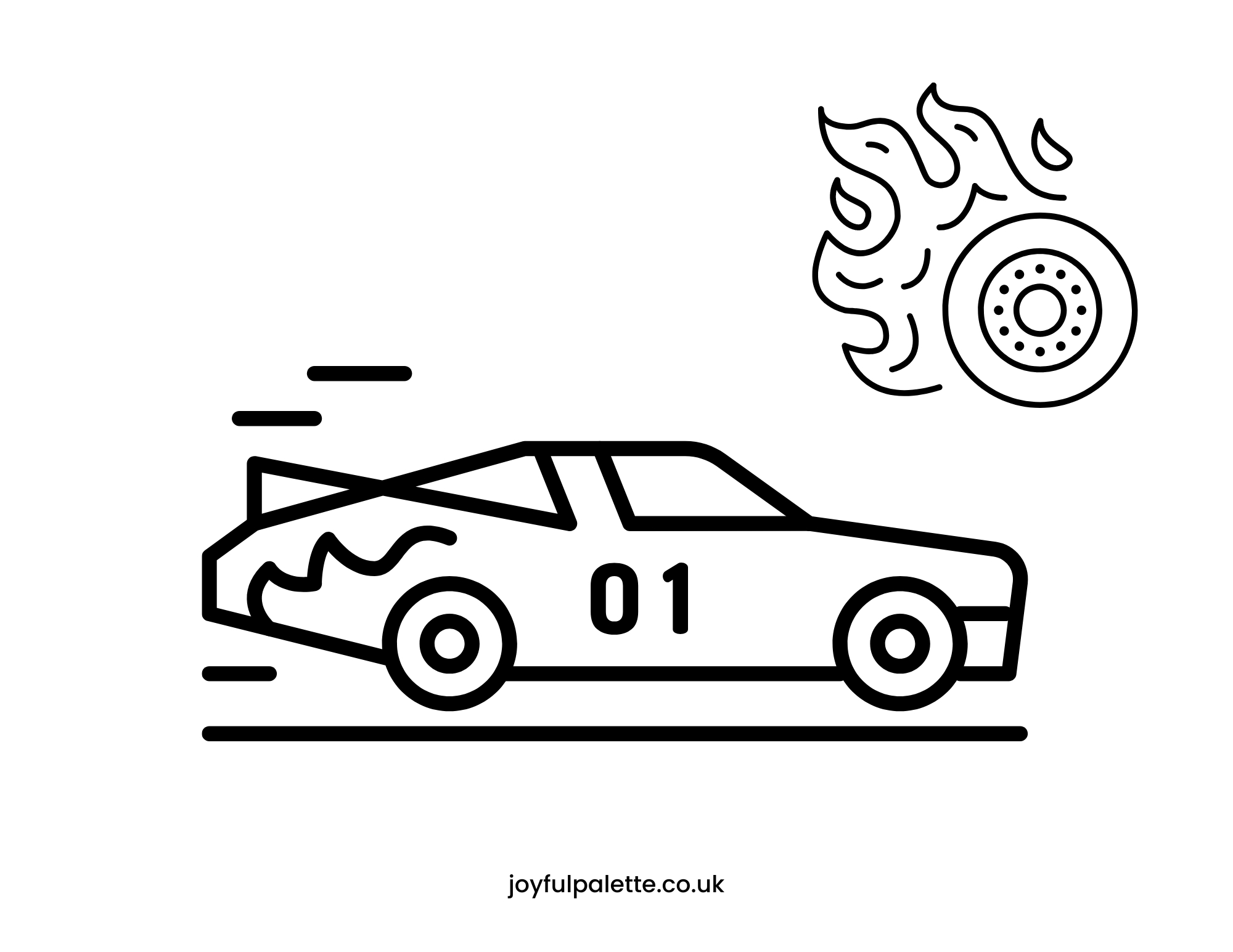 Hot Wheels Race Car Coloring Page