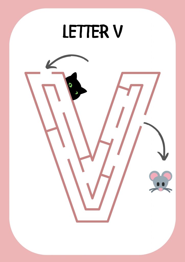 Letter V Maze