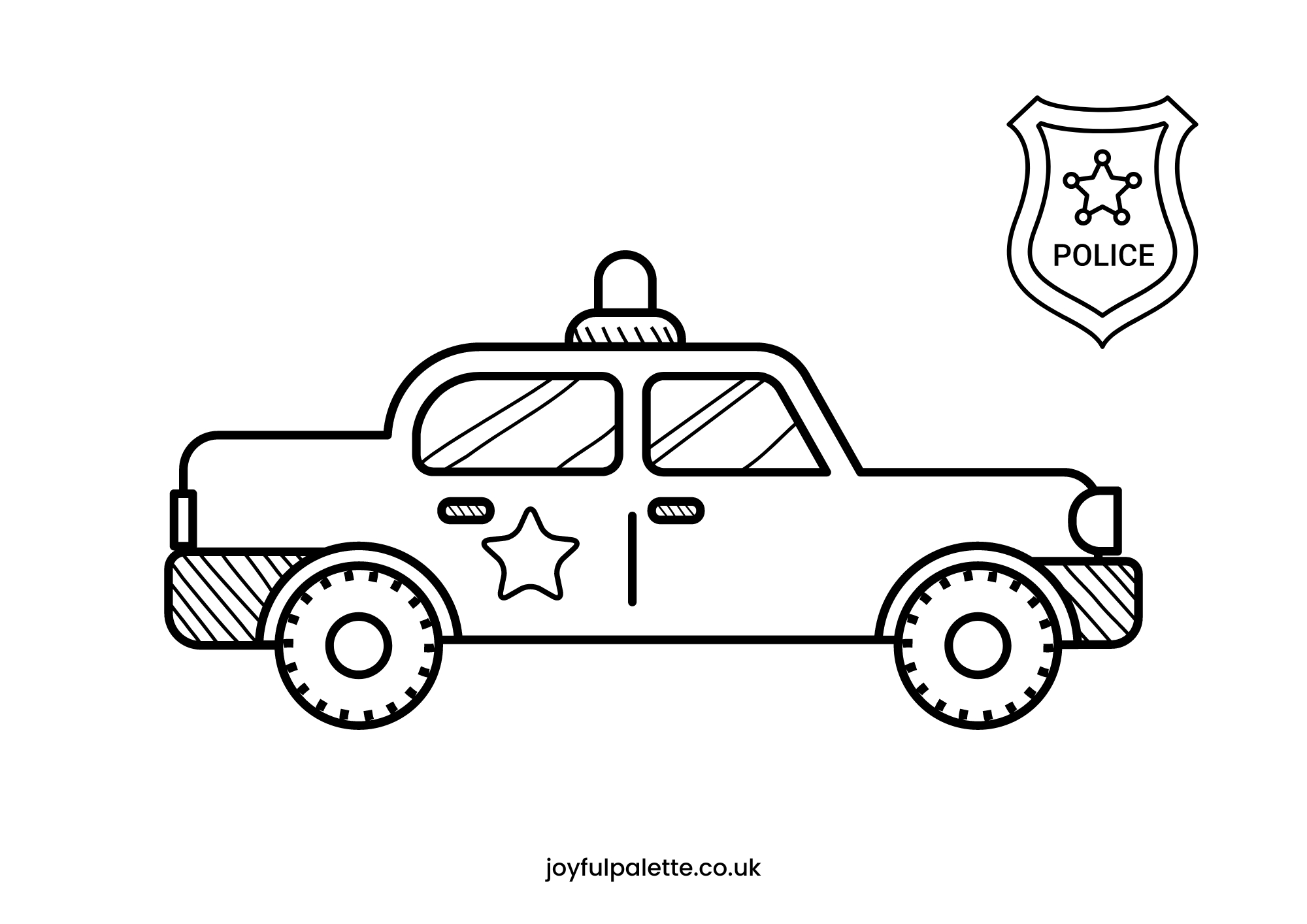 Police Truck Coloring Page