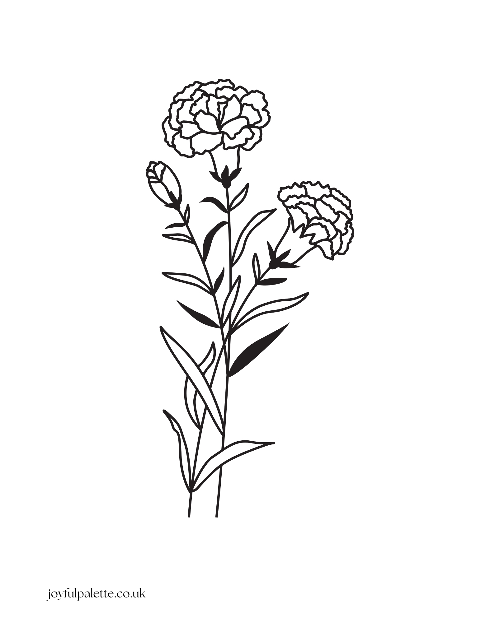 Large Flower Coloring Page