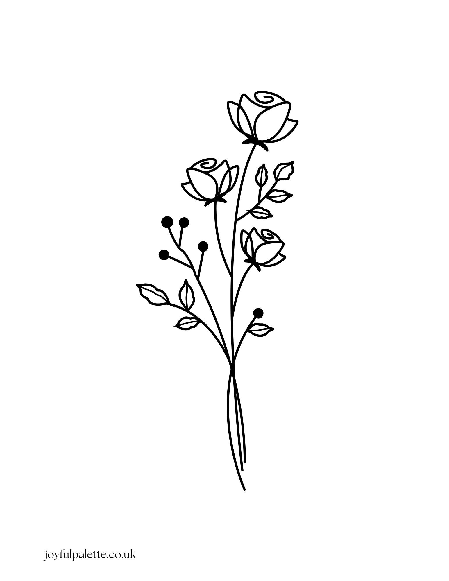 Easy Flower Coloring Pages