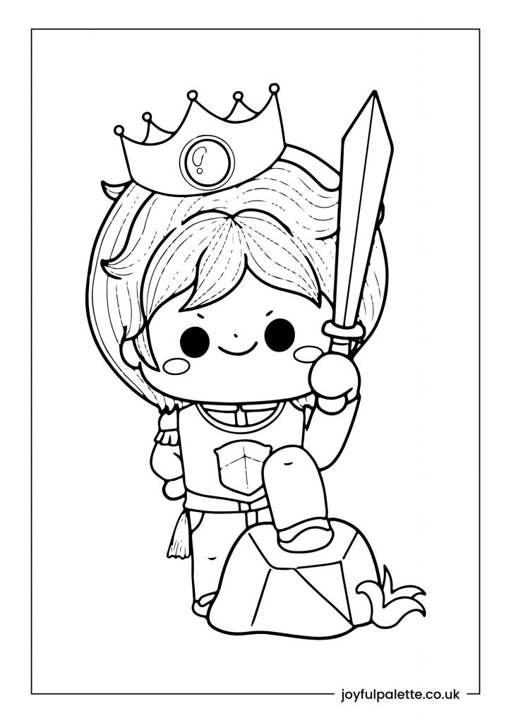 Easy Prince Coloring Page