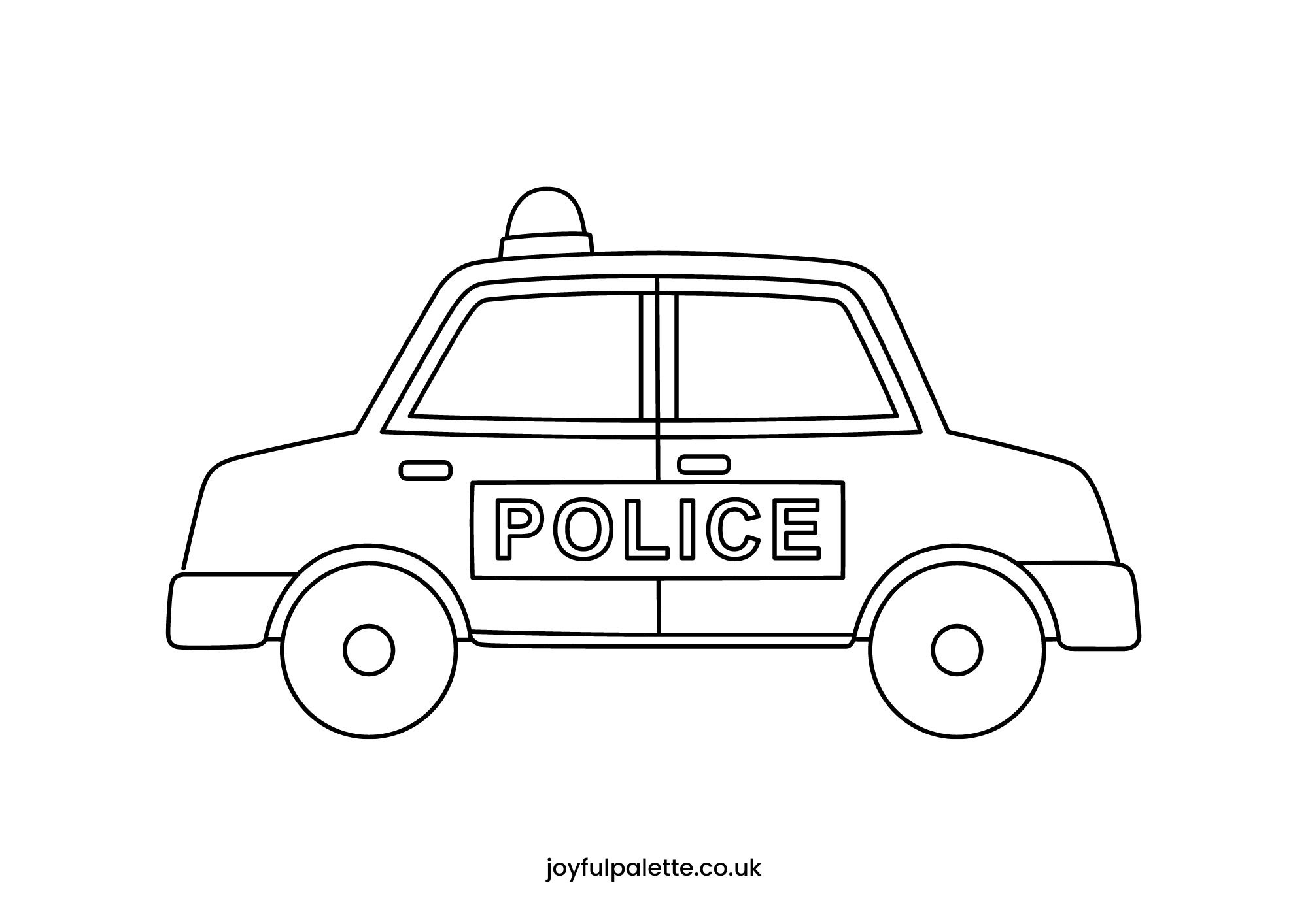 Free Police Car Coloring Page