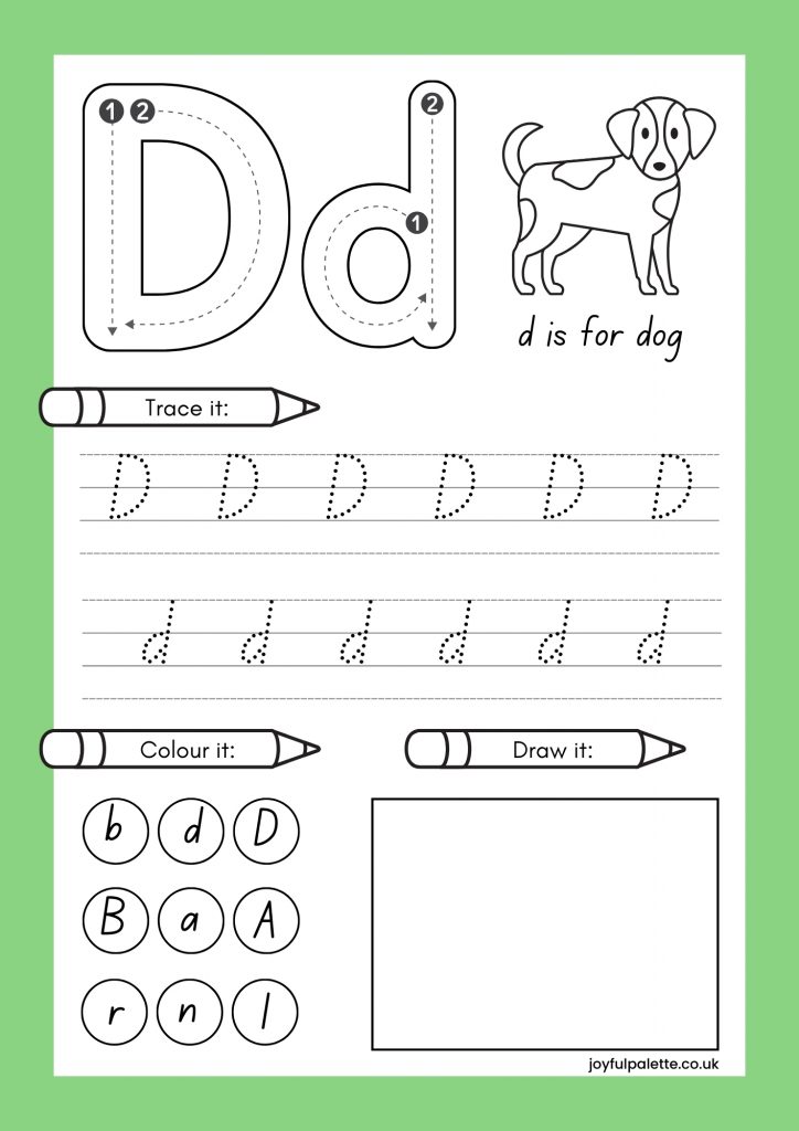 Practice Tracing Letter D